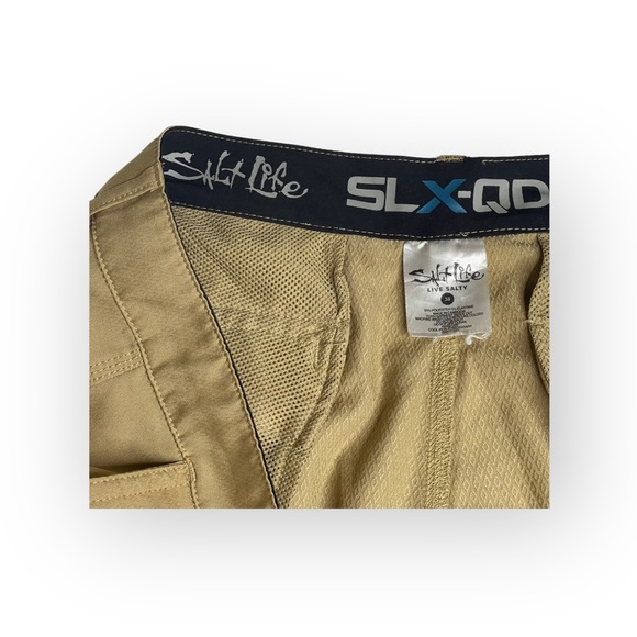Salt Life® 𓆉 La Vida SLX Hybrid Fishing Cargo Shorts 𓆉 Khaki 38 𓆉 Work Play - Picture 11 of 16